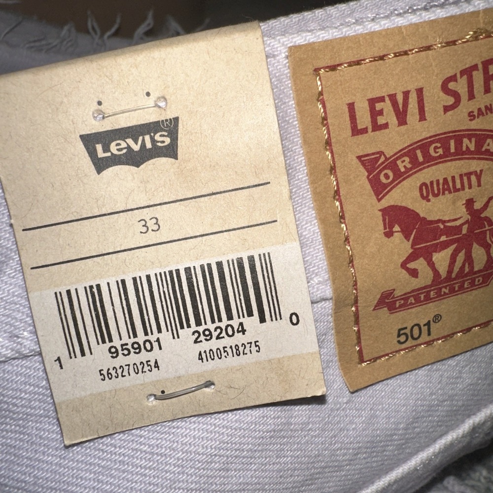 NWT Levis 501 Cut Off Shorts Womens Size 33 Lavender Purple High Rise Button Fly - Picture 7 of 7